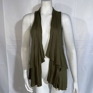 Testament Women's Olive Green Vest Sleeveless Top Size S